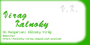 virag kalnoky business card